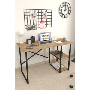 60X120 cm 2 Raflı Çalışma Masası Bilgisayar Masası Ofis Ders Yemek Masası Çam