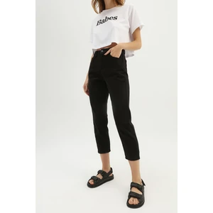 Gabardin Mom Jean Siyah