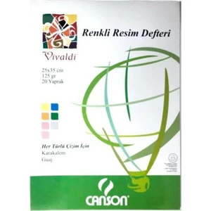 Renkli Defter 20 Yaprak 125 gr 25 x 35 cm