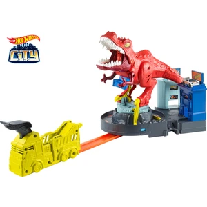 Hot Wheels T-Rex Saldırısı Oyun Seti, Eğlenceli Ses Efektleriyle Dönen Dinozor GFH88