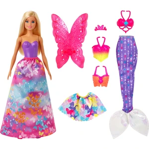 Dreamtopia Dönüşen Prenses Bebek Oyun Seti, 32 cm Boyunda, Sarışın, 3 Adet Kostümlü GJK40