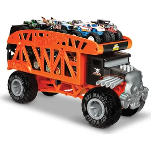 Hot Wheels Monster Trucks Taşıyıcı Kamyon, 12 adet 1:64 Ölçekli Araç Kapasiteli GKD37