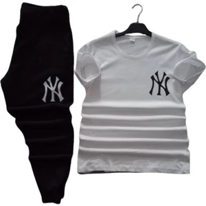 Amor Man New York Yankees Baskılı Ultra Hafif Ter Önleyici Pamuk Kısa Kollu Outdoor Erkek Eşofman Takımı