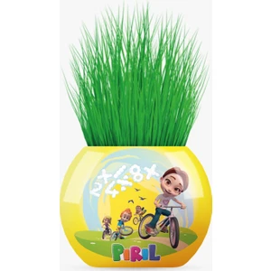 Çim Adam Figür Pırıl 4, Cocopeat & Torflu Toprak, İngiliz Çimi, Kedi Otu PRL14