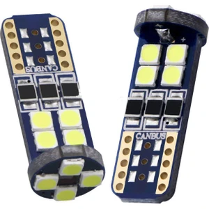 T10 Led W5w Tip 12 Ledli Park Plaka Tavan Iç Aydınlatma Ledi Mavi