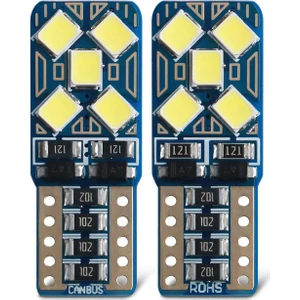 T10 Led W5w Tip 10 Ledli Mini Yassı Park Plaka Tavan Iç Aydınlatma Ledi Beyaz