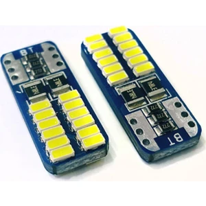 T10 W5w Tip Mini Yassı 24 Ledli Park Plaka Tavan Iç Aydınlatma Ledi Beyaz