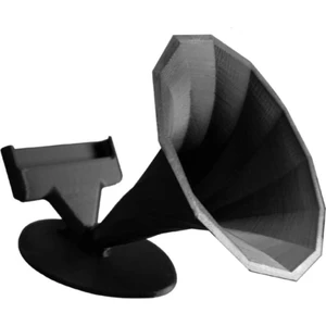 İskonto Burada Akustik Telefon Tutucu Kablosuz Gramofon Hoparlör Siyah