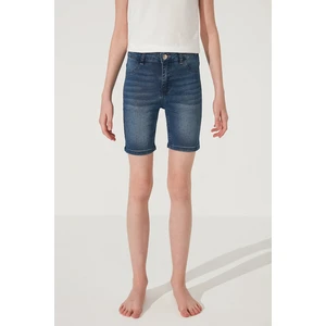 Denım Blue Teen Bermuda Tayt