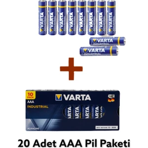 Endüstriyel Aaa Ince Kalem Pil 1.5V Alkalin 20'li