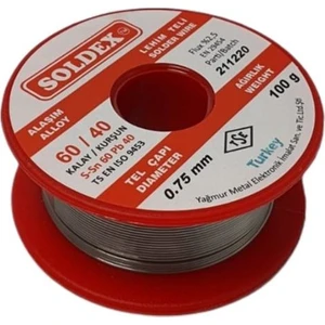 100 gr 0.75 mm 60/40 Lehim Teli