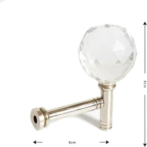 Evdepo Home Perde Aksesuarı Gümüş Kristal Renso