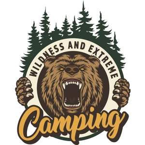 Quart Aksesuar Off Road Kamp Bear Ayı Sticker 10 x 8 cm