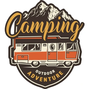 Quart Aksesuar Off Road Camping Adventure Sticker Karavan 10 x 9 cm