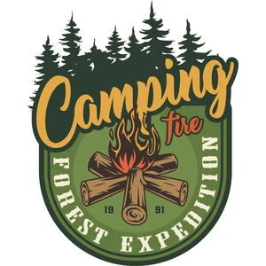 Quart Aksesuar Off Road Camping Sticker Ateş Fire 10 x 8 cm