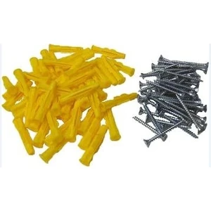 Hesaplı Hırdavat 8 mm Roket Dübeli 5X50 mm Vidası  Dübel Vida Seti 100 Adet