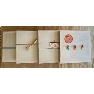 Bibu Punch Kare Tuval Kasnak 30 x 30 cm