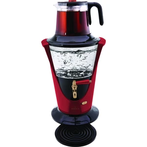 Retro Kırmızı Cam Semaver
