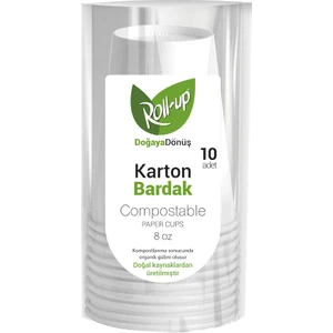 Doğa Dostu Kompost Bardak 8 oz – 10’lu Paket