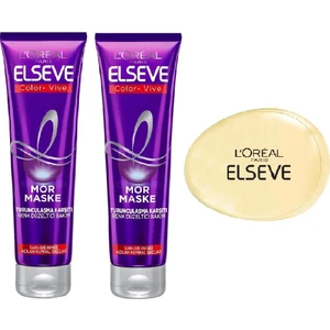 L'Oréal Paris Loreal Paris Elseve Mor Maske 150 ml x 2 + Elseve Tarak