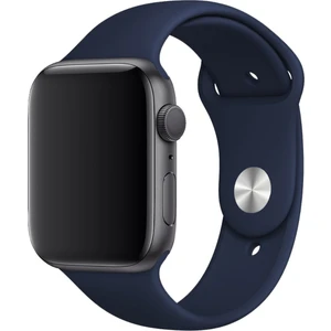 Apple Watch Uyumlu Silikon Spor Kordon 42 - 44 mm M/l  Ölçülerinde Lacivert