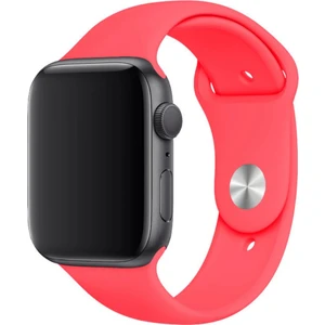 Apple Watch Uyumlu Silikon Spor Kordon 42 - 44 mm M/l  Ölçülerinde Nar Çiçeği