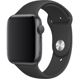 Apple Watch Uyumlu Silikon Spor Kordon 42 - 44 mm M/l  Ölçülerinde Siyah