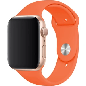 Apple Watch Uyumlu Silikon Spor Kordon 42 - 44 mm M/l  Ölçülerinde Turuncu