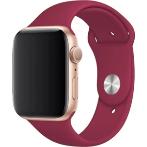 Apple Watch Uyumlu Silikon Spor Kordon 42 - 44 mm M/l  Ölçülerinde Vişne