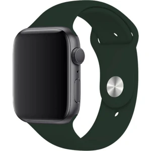 Apple Watch Uyumlu Silikon Spor Kordon  38 - 40 mm S/m  Ölçülerinde Koyu Yeşil