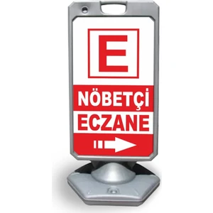 Burada Reklam ve Medikal Nöbetçi Eczane Reklam ve Yönlendirme Uyari Dubasi A Tabela Gri