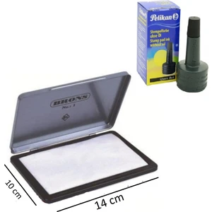 Siyah Istampa Mürekkebi ve Büyük Metal Istampa 1 Adet