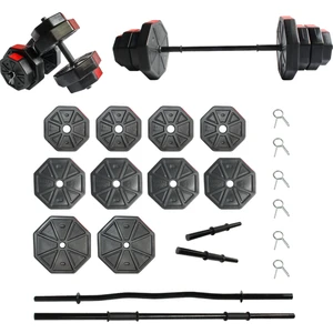 Tan Spor 50 kg Dambıl-Dumbell-Ağırlık-Halter–full  Kısa  Bar +  Düz Bar +  Z Bar Seti