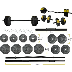 70 kg Dambıl  - Ağırlık - Halter - Vücut Geliştirme Full  Kısa  Bar + Düz Bar + Z Bar Seti