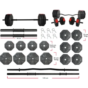 80 kg Dambıl Halter Full Kısa Bar + Z Bar + Düz Bar Seti