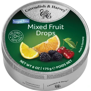 Cavendish & Harvey Mixed Fruit Drops (Sugar Free) 175 GR - Karışık Meyve Aromalı Şekersiz Şekerleme