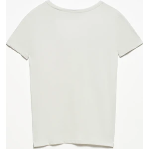 3470 V Yaka Basic T-Shirt-Gri