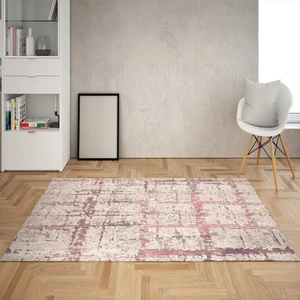 Bona Fortuna Renk Geçişli Dijital Baskı Yıkanabilir Kaymaz Taban Leke Tutmaz Düz Salon Halısı (Pembe)