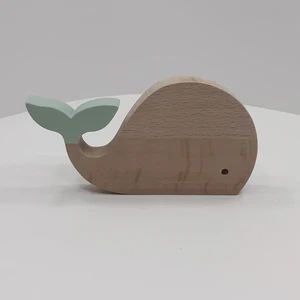 Coolkids Studio, Dekoratif Balina Blok, Naturel-Mint