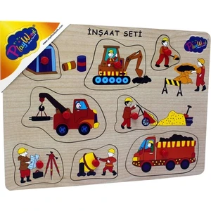 Ahşap Puzzle Yapboz - Tutmalı İnşaat Seti