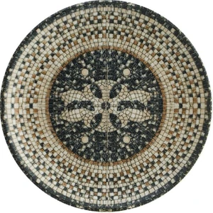 Mezopotamya Mozaik 3'lü Siyah Gourmet Düz Tabak 19 cm