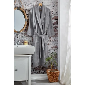 Komfort Home Pamuklu Bornoz - L Beden - Gri