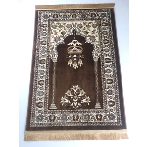 Dokuma Turkuaz & Kahverengi & Gri & Pembe 80 x 125 cm Battal Boy Halı & Seccade