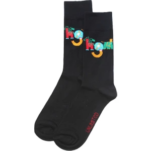 Unlimited Legwear Hayal Gücü Merkezi Derneği Logo Desenli Siyah Erkek Çorabı
