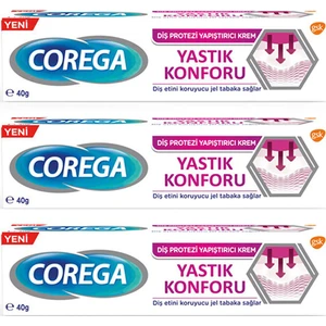 Diş Protezi Yapıştırıcı Krem Yastık Konforu 40 gr 3 Adet