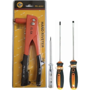 Pr 6202 10 Elsa Perçin Tabancası 240MM Somafix Duz Yıldız Tornavida K.kalemi