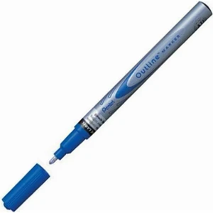 Outline Marker Gümüş-Mavi