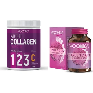 Collagen, Hyaluronic Acid 32 Tablet + Multi Collagen Powder 300 gr