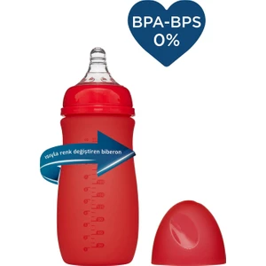 Isıya Duyarlı Renk Değiştiren Cam Biberon 260 ml -52302-