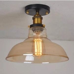 Retro,rustik,vintage 1XE27duylu bal Camlı Plofonyer Avize Cam Çapı: 28CM